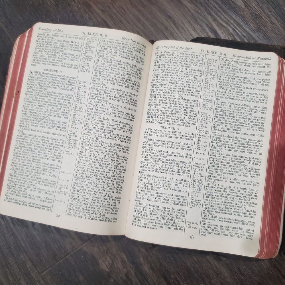 Antique Very Old Bible Teachers Edition Cambridge - Picture 7 of 9
